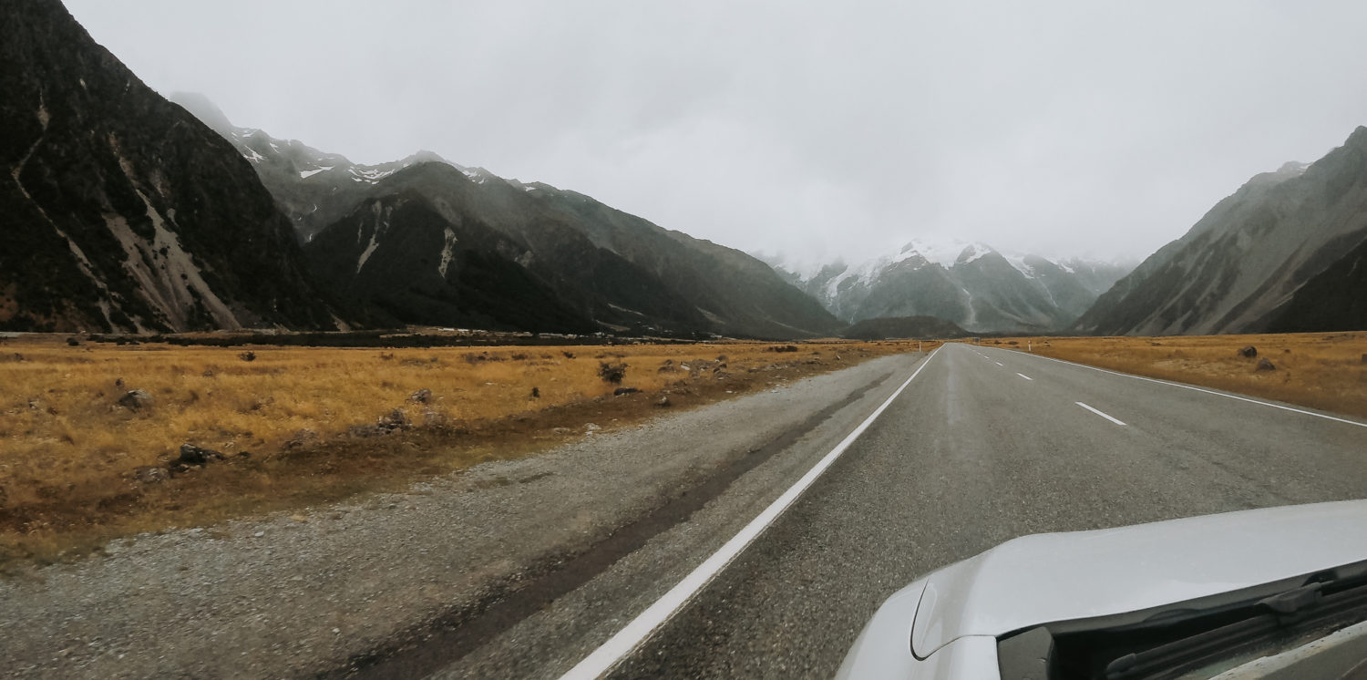 The Road to Mt. Cook National Park