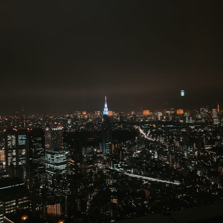 Tokyo from above during the night