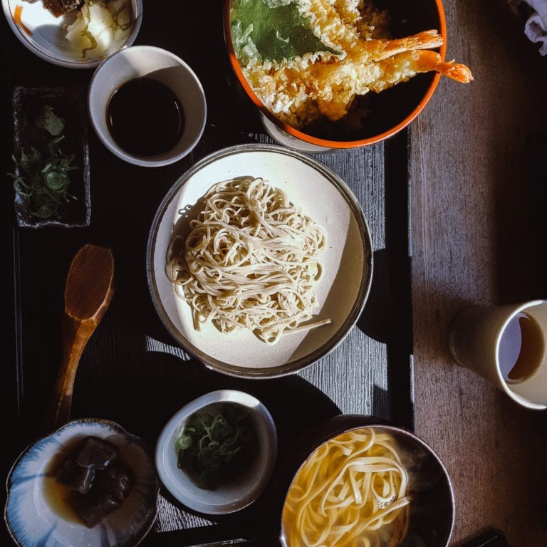 Soba noodles in Kyoto