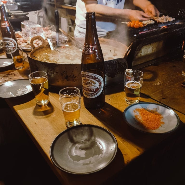 Eating Yakitori in Piss Alley