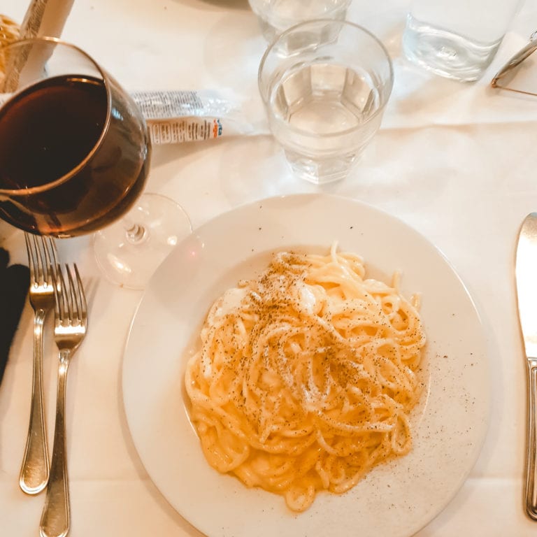 Delicious pasta in Rome