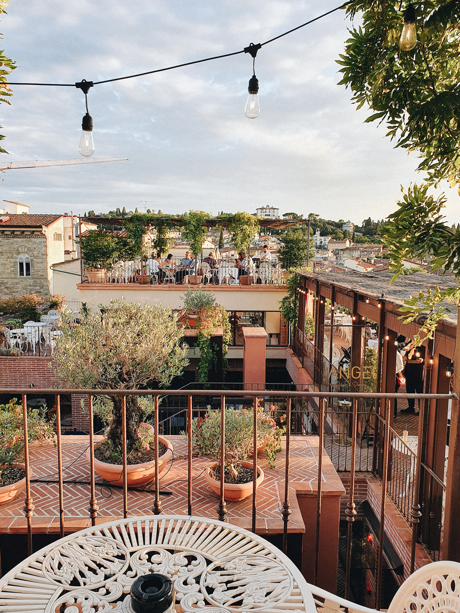 Rooftop in Florence with boho vibes